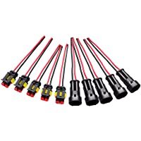 Los mejores  - moinkerin 5 Piezas Conectores Electricos 2 Pines Conector de Cable Enchufe Impermeable Empalmes Cables Electricos para…